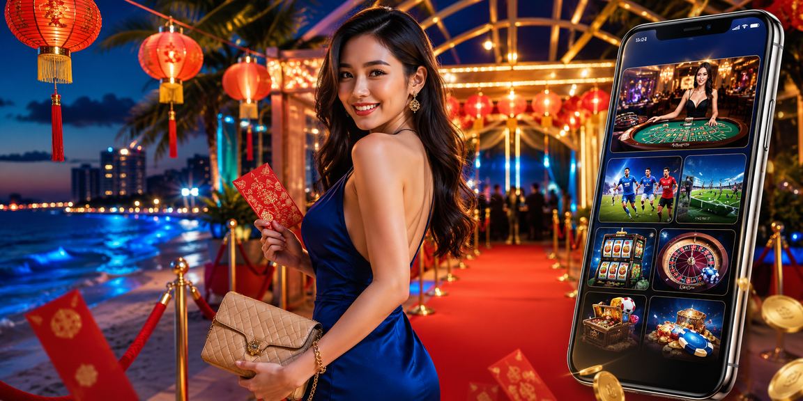 Không khí lễ hội đèn lồng và phong bì đỏ may mắn tại Vũng Tàu – biểu tượng trải nghiệm giải trí ic9